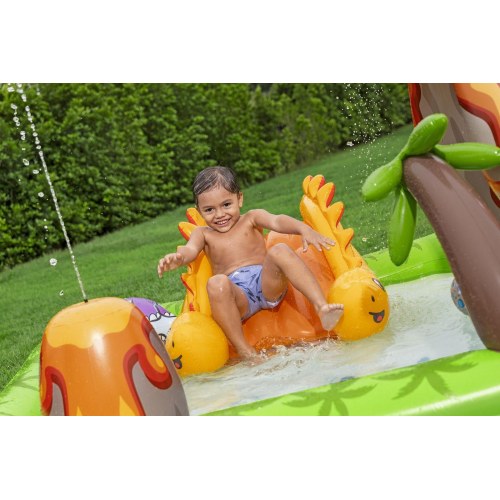 Bestway Volcano Springs oppusteligt vandlegecenter - 2,62 × 1,88 × 1,02 m