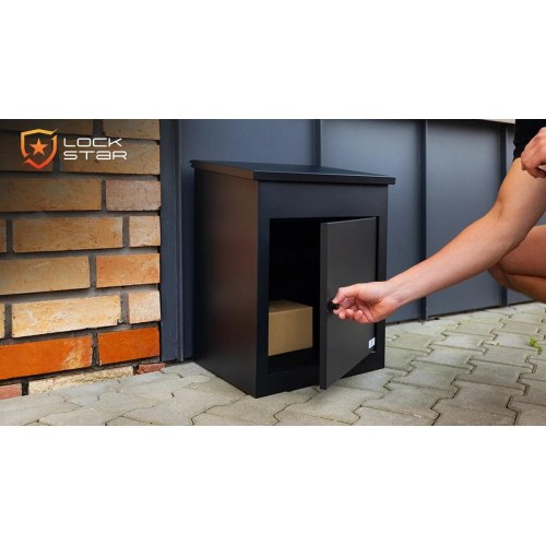 Extralink LOCKSTAR pakke-postkasse 44 × 34 × 55 cm - sort metal