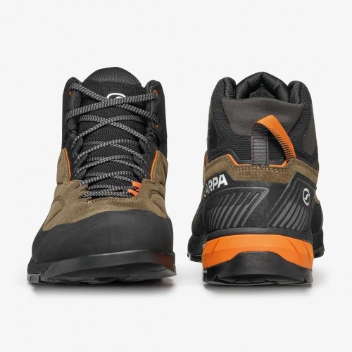 Scarpa Rapid XT Mid GTX vandrestøvle - str. 43, Caribou Brown/Rust Orange