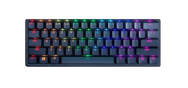 Razer Huntsman Mini - gaming tastatur 60 % med optiske kontakter, USB, QWERTY US International - sort