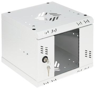 Vægmonteret rackskab 10" 4U - S-RC10-4U-300GG (grå)