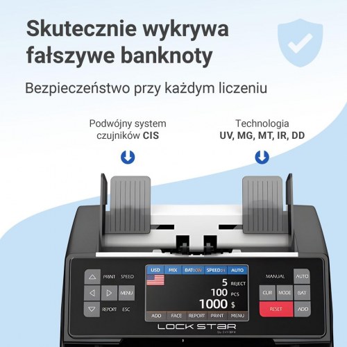 Extralink LOCKSTAR X-1000 seddeltæller - sort