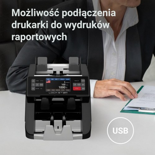Extralink LOCKSTAR X-1000 seddeltæller - sort