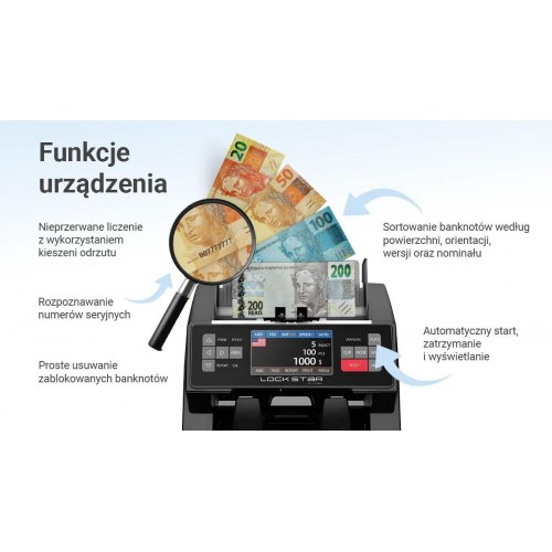 Extralink LOCKSTAR X-1000 seddeltæller - sort