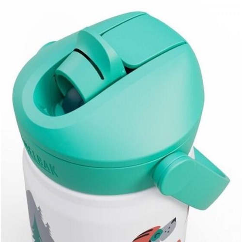 CamelBak Thrive Flip Straw Kids drikkeflaske 400 ml - rustfrit stål, turkis/hvid