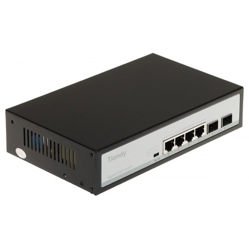 Tiandy Gigabit PoE-switch - 4 porte + 2 SFP (TC-P3S06)