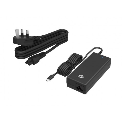 100 W GaN desktop USB-C oplader med USB PD og indbygget kabel - UK stik (OZUL03BUK)