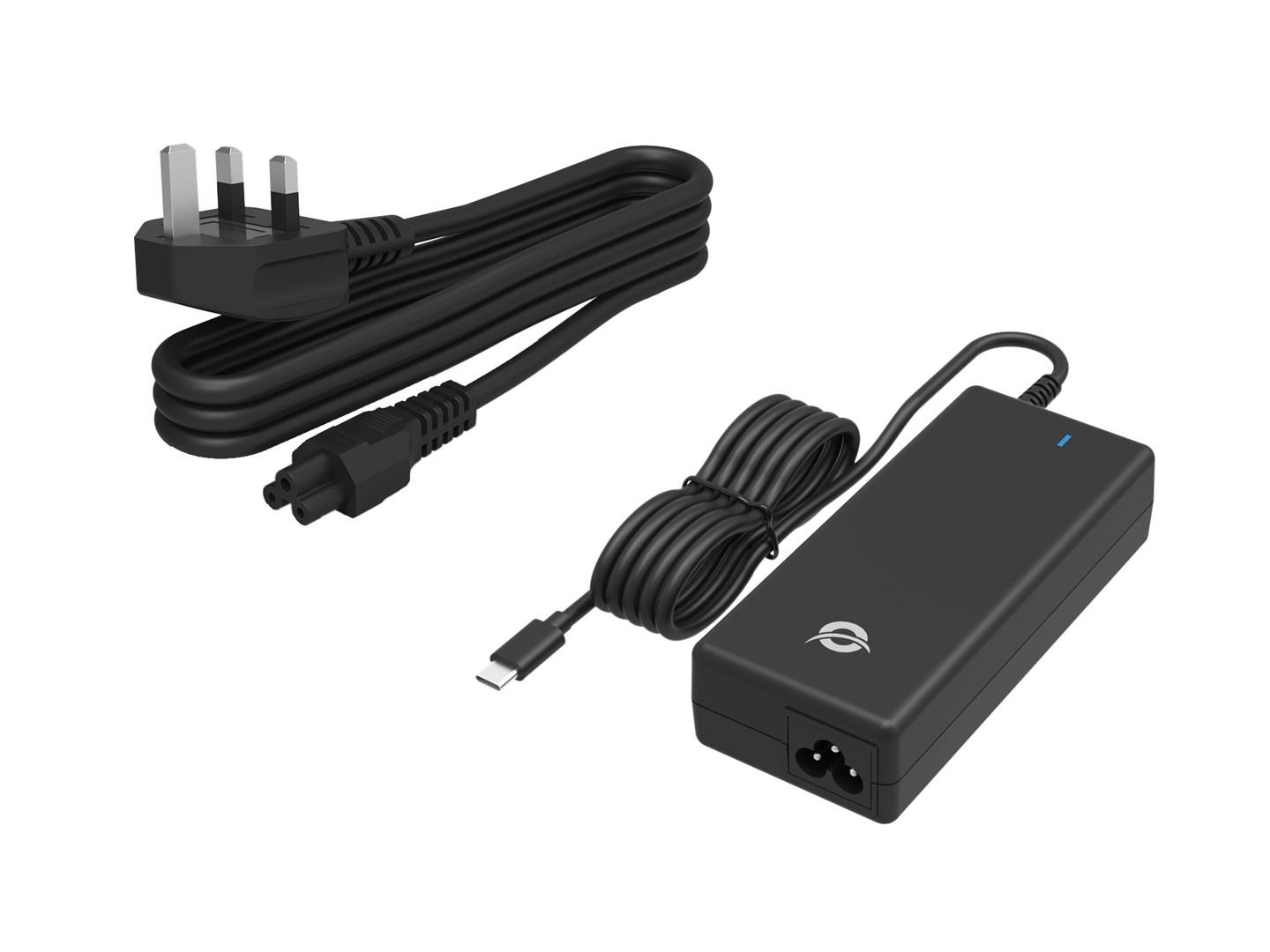 100 W GaN desktop USB-C oplader med USB PD og indbygget kabel - UK stik (OZUL03BUK)