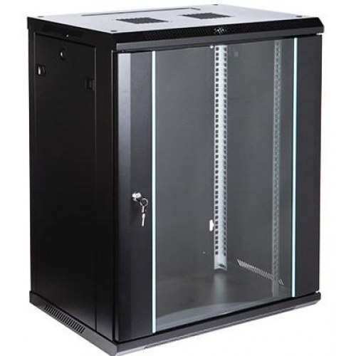 Vægmonteret 19" rackskab - 15U, 450 mm - EPRADO R19 blå detaljer