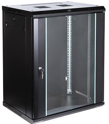 Vægmonteret 19" rackskab - 15U, 450 mm - EPRADO R19 blå detaljer