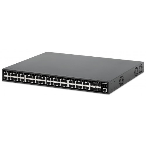 Intellinet 48‑port Gigabit PoE+ L2+ managed switch - 6 x 10G SFP+ uplinks, 450 W PoE-budget