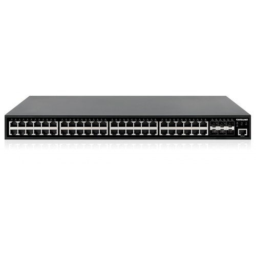 Intellinet 48‑port Gigabit PoE+ L2+ managed switch - 6 x 10G SFP+ uplinks, 450 W PoE-budget