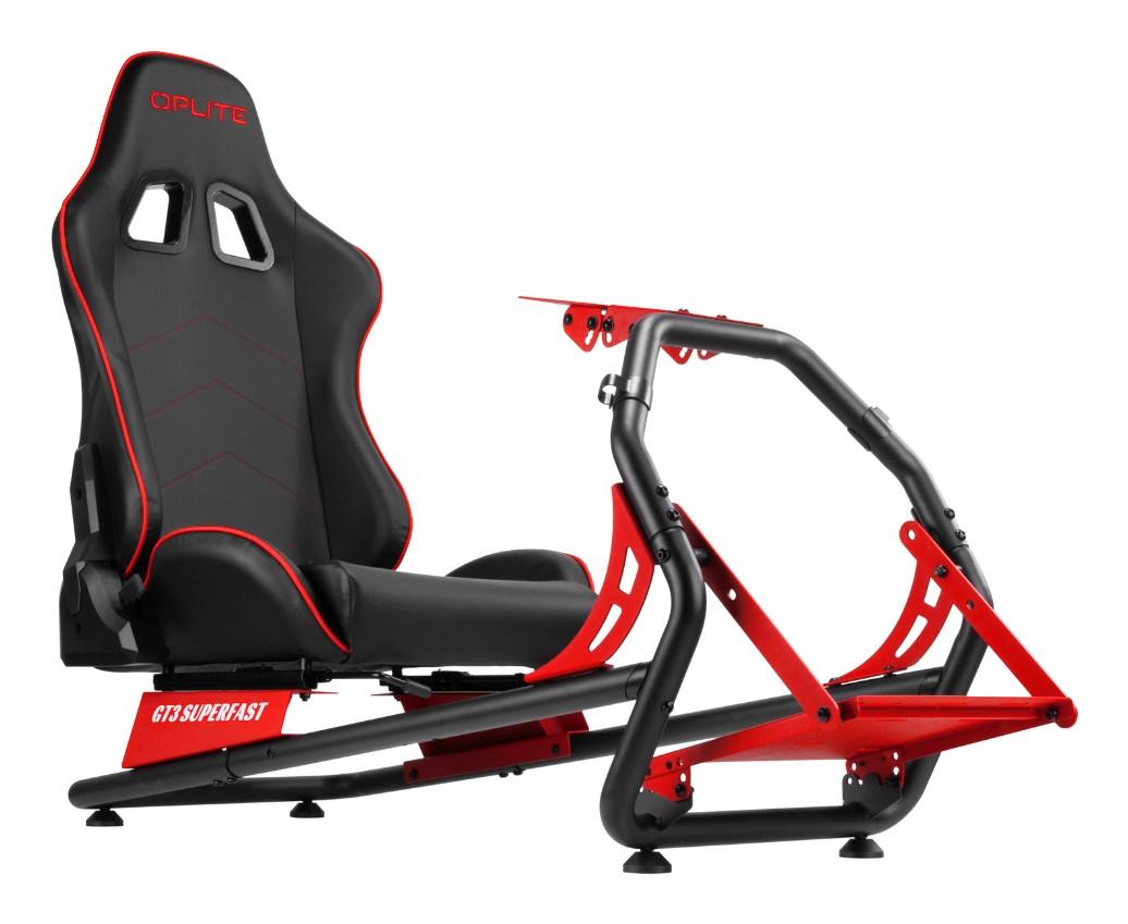GT3 Superfast V2 racing cockpit - sort/rød gamerstol-ramme