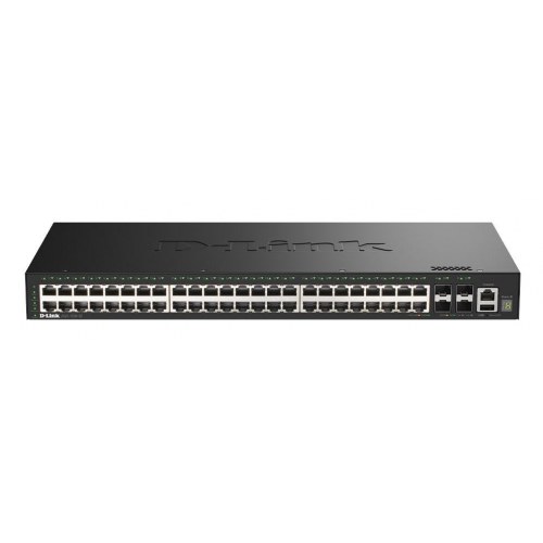 D-Link 52-ports Gigabit stackbar smart switch med 4 x 10G SFP+