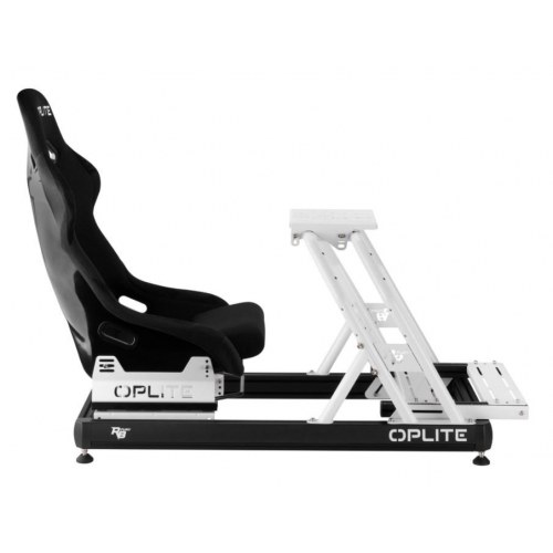 Oplite Racing cockpit - hvid/sort stål, højdejusterbart