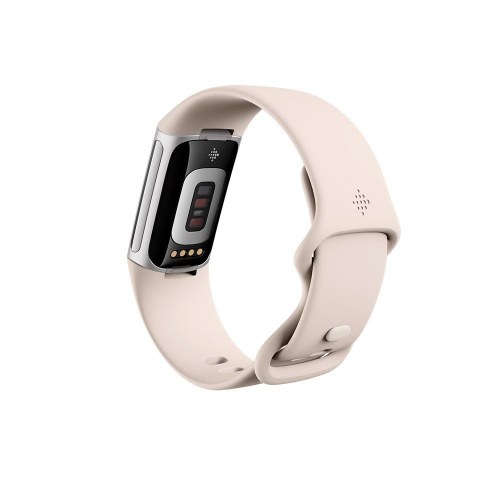 Fitbit Charge 6 aktivitetsarmbånd med AMOLED - Beige/Sølv