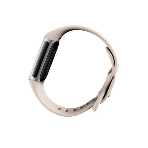 Fitbit Charge 6 aktivitetsarmbånd med AMOLED - Beige/Sølv
