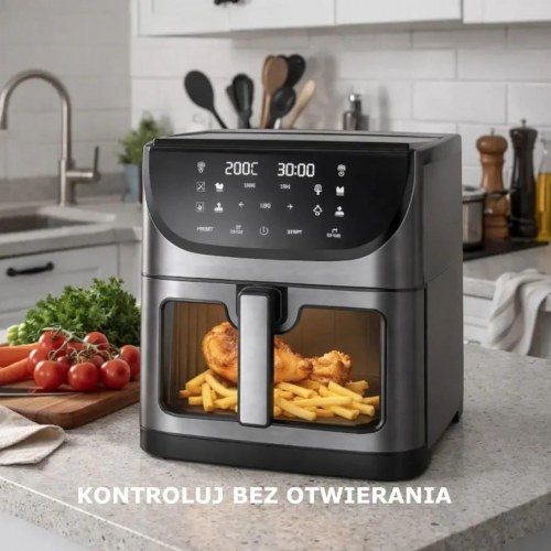 Extralink airfryer 8 l - 1.800 W varmluftsfriture med vindue