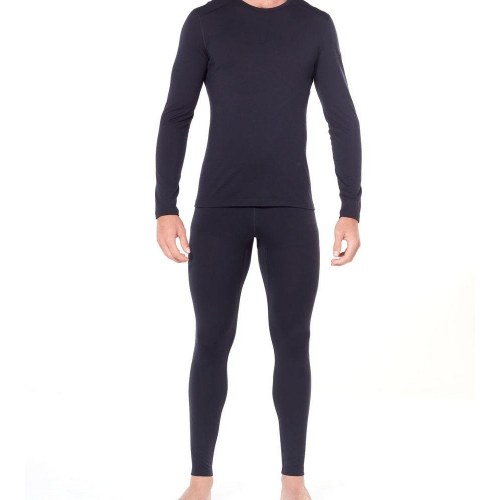 Oasis 200 leggings i merinould - sort/monsoon, str. L