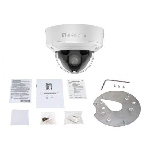 LevelOne GEMINI zoom IP-kamera 2 MP - 4x optisk, H.265, inde/ude, dome