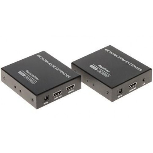 HDMI + USB KVM-extender - 4K - sender og modtager
