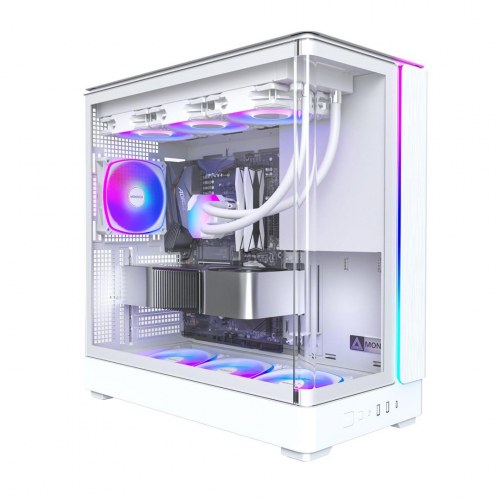 Montech King 45 PRO Tower - hvid PC-kabinet med RGB