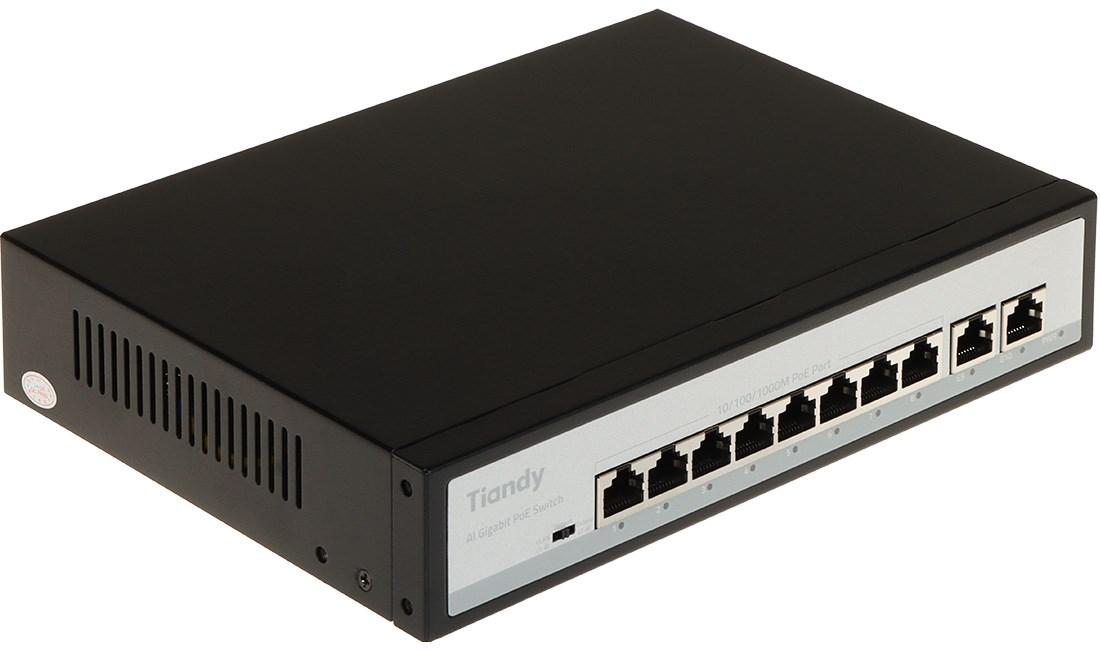 Tiandy 8-port PoE switch - gigabit netværksswitch