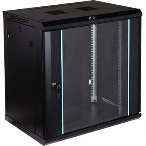 Væghængt 19" rackskab - EPRADO R19-12U/450, blå detaljer