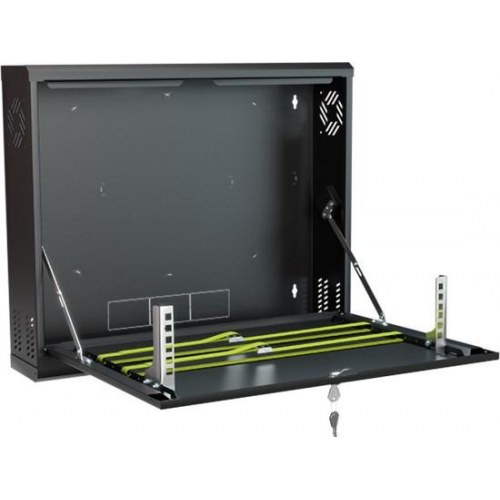 Væghængt rackskab 19" - 2U, model CR19-2U-130-B