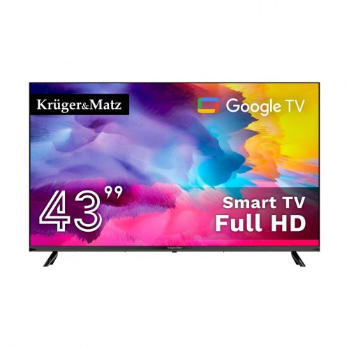 Krüger & Matz 43" Full HD Google TV - Smart TV med DVB-T2/S2/C