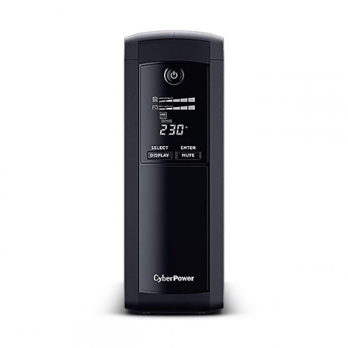 CyberPower VP1200ELCD UPS - Line-Interactive 1,2 kVA / 720 W, 5 schuko-udtag