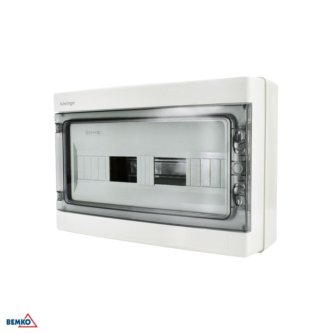 Schelinger hermetisk byggefordeler IP65 klemmer 24N+24PE 2x12P A80-RHN-IP65-NPE-24P