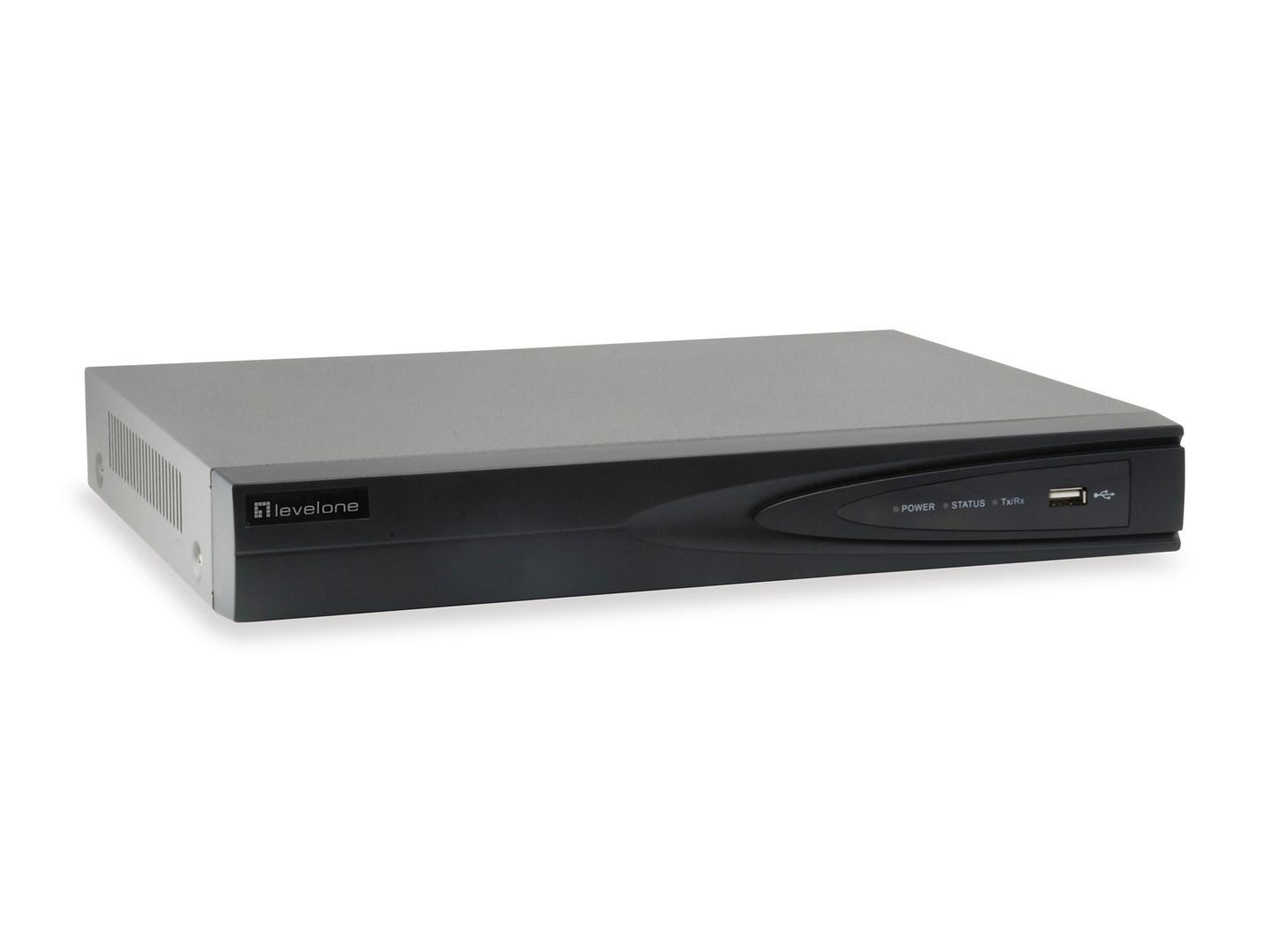 LevelOne GEMINI 4-kanals PoE netværksoptager (NVR) - H.265, 4 PoE-udgange billede