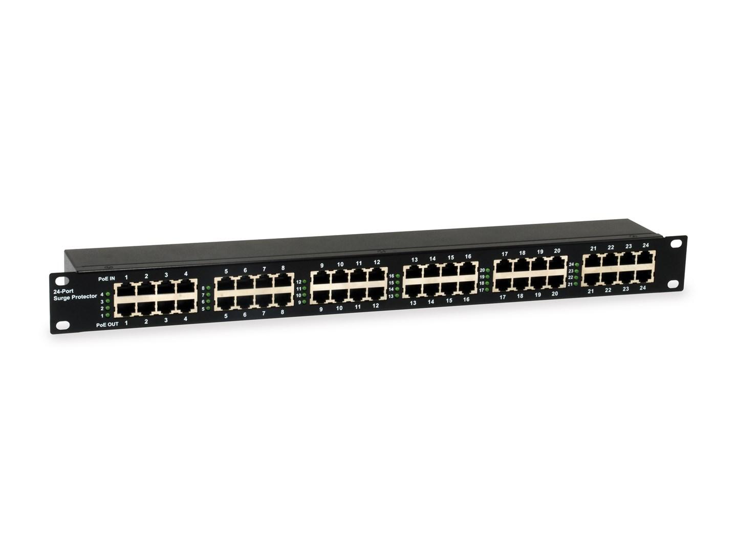 LevelOne 24-port PoE overspændingsbeskytter 6 kV - 30 W, rackmonterbar billede