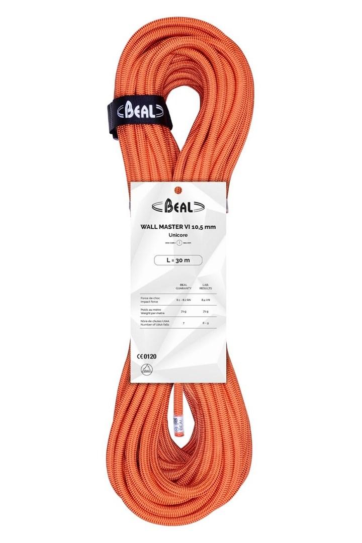 Beal Wall Master VI Unicore klatretov 10,5 mm 30 m - orange