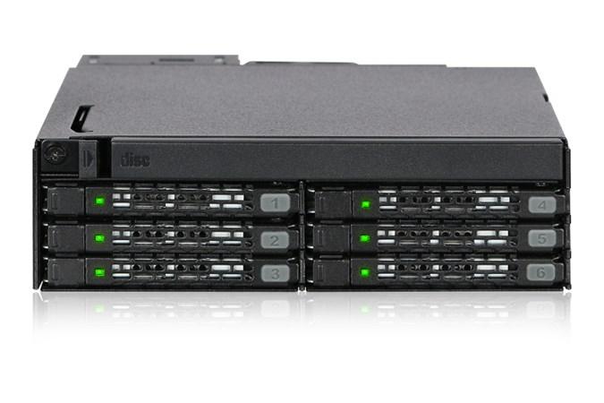 Icy Dock MB606SPO-B - 6x 2,5" hot-swap drevbay til 5,25" - sort billede