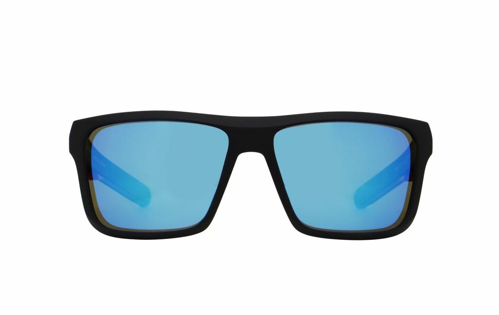 Red Bull SPECT Kane - multisportsbriller, unisex, sort stel med blå linser