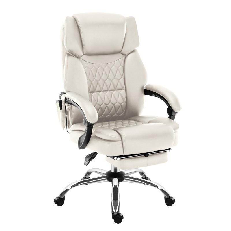 MARK ADLER Boss 6.0 drejestol - beige kontorstol med massage og vippefunktion