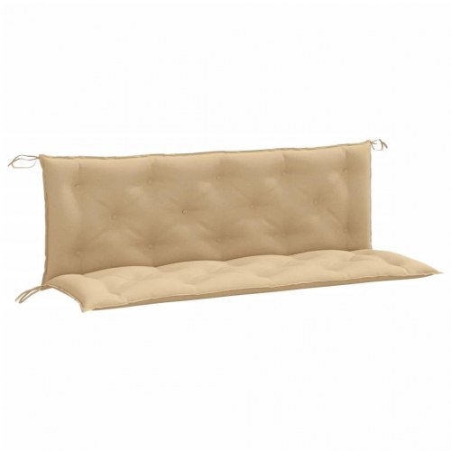 Hynder til havebænk - 2 stk., 150×50×7 cm, stof meleret beige