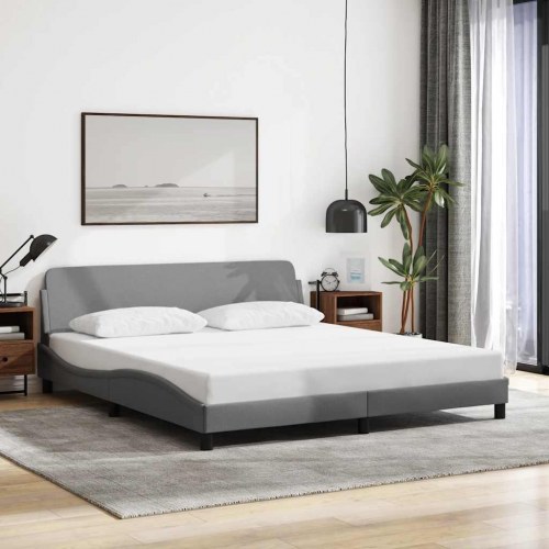 Sengeramme Dover 183x213 cm - stof, lysegrå