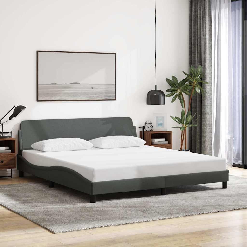 Sengeramme Dover 183×213 cm i stof - mørkegrå