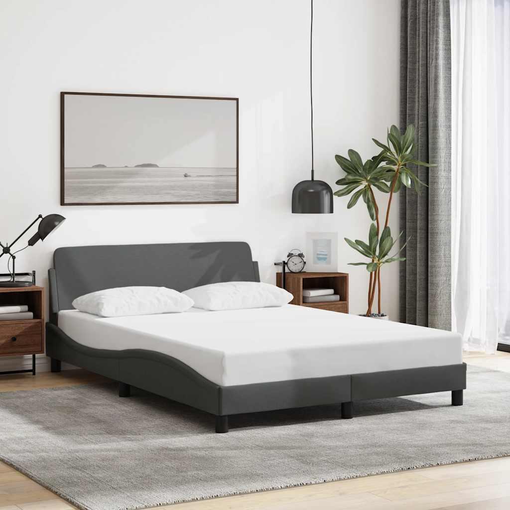 Sengeramme Dover 137×190 cm i stof - mørkegrå