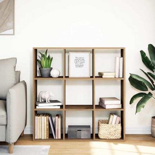 Bogreol/rumdeler med 9 rum - 102×29×103,5 cm, kunsteg