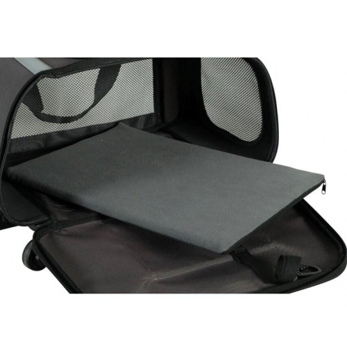 ZOLUX Nomad transporttaske på hjul til hund og kat - 47 × 32 × 27 cm, sort/grå