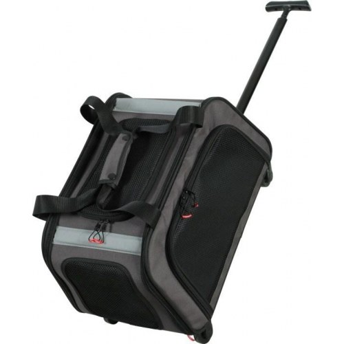 ZOLUX Nomad transporttaske på hjul til hund og kat - 47 × 32 × 27 cm, sort/grå