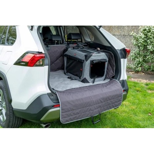 ZOLUX Nomad S transporttaske i stof til hund og kat - 42 × 60 × 42 cm, grå/sort