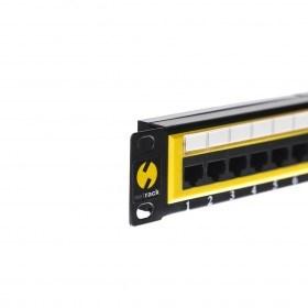 netrack Patchpanel 19" - 24 porte Cat.6 UTP med hylde