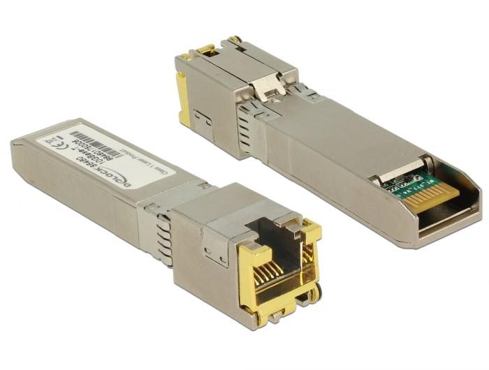 DELOCK 86460 SFP+ transceivermodul - kobber 10.000 Mbit/s, RJ‑45 billede
