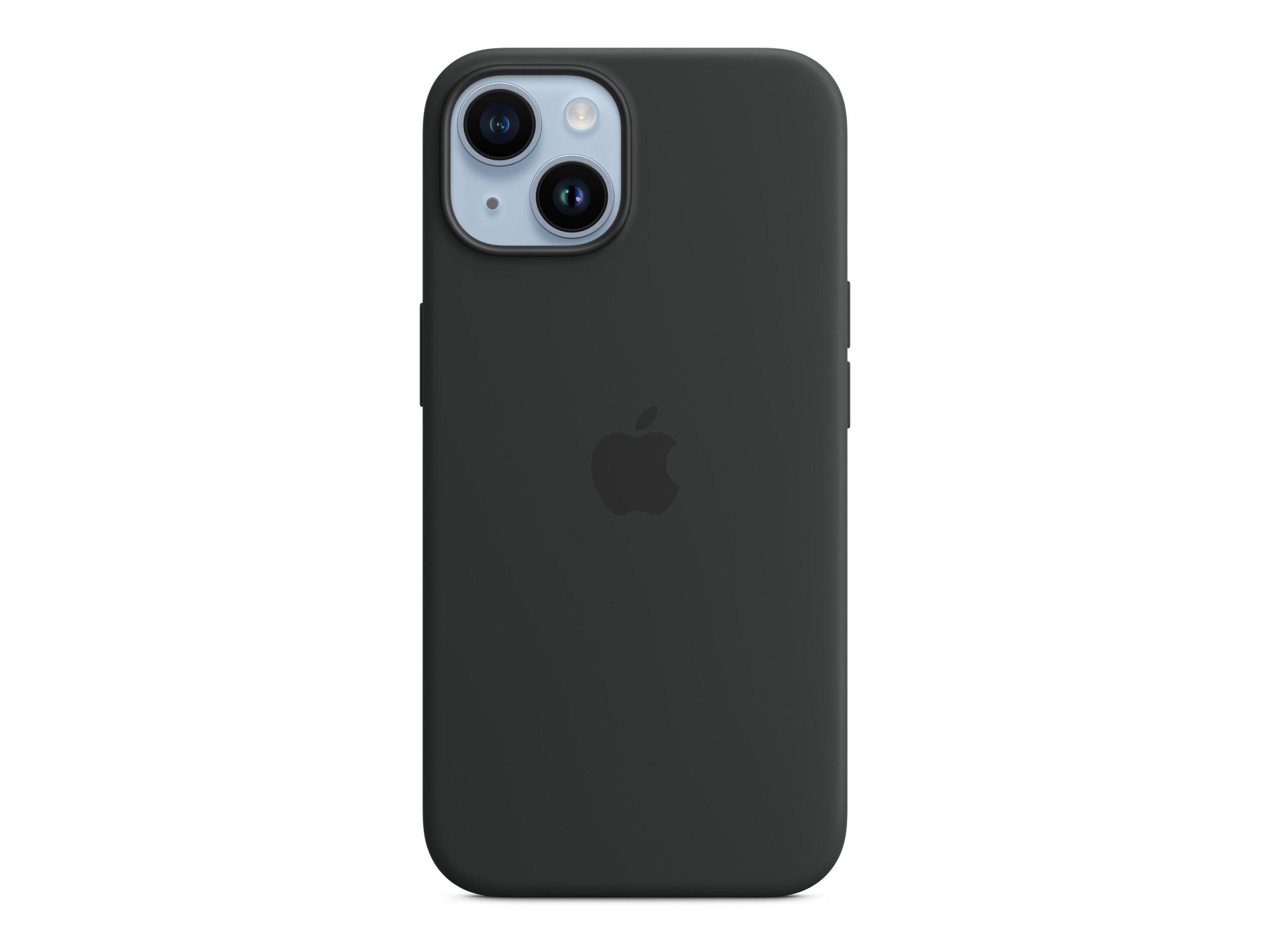 Apple iPhone 14 silikonecover med MagSafe - Midnat (sort) billede