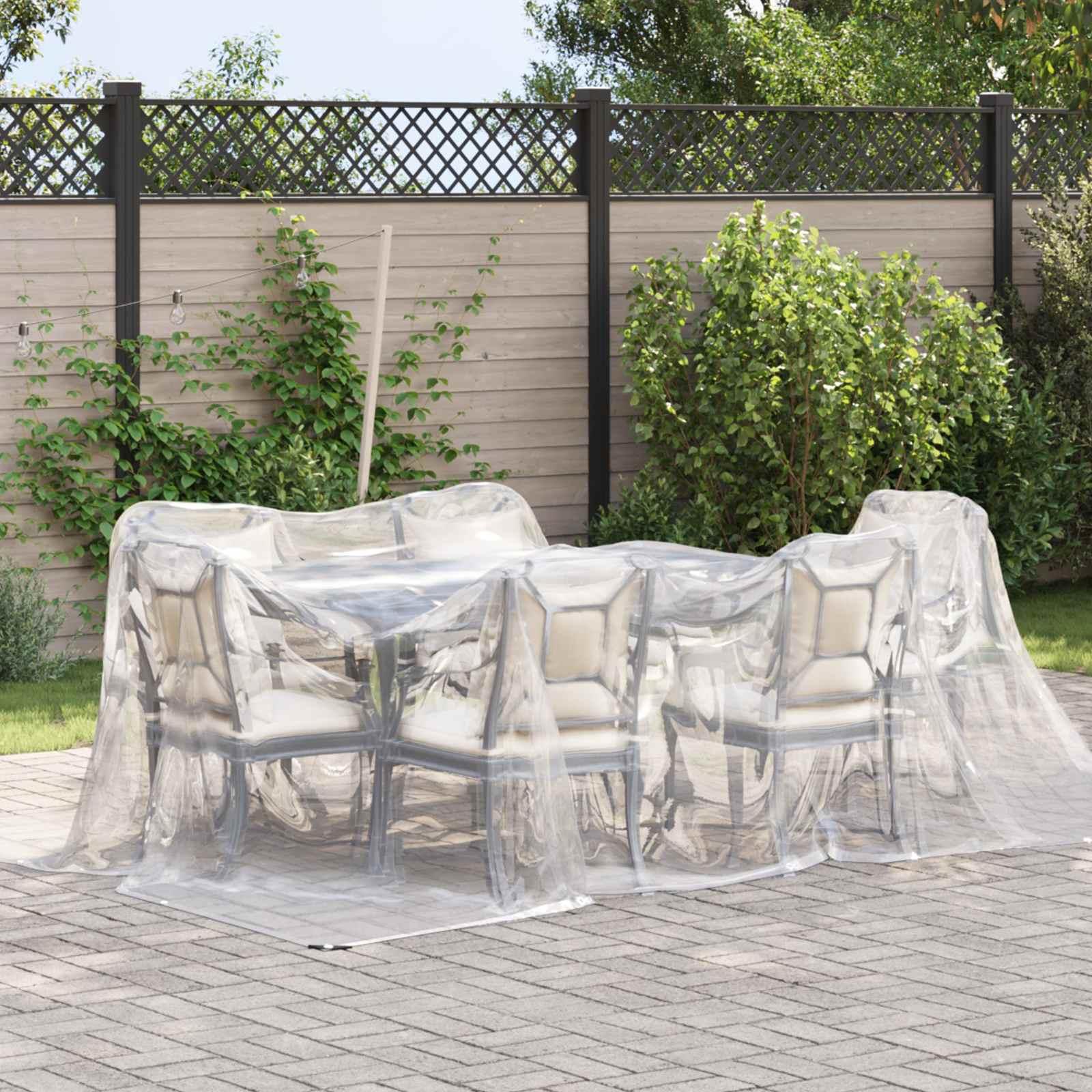 Transparent presenning 5 × 3,5 m i PE - vandafvisende og UV-resistent